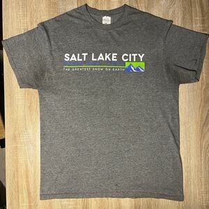 Salt Lake City The Greatest Snow on Earth Gray Shirt M